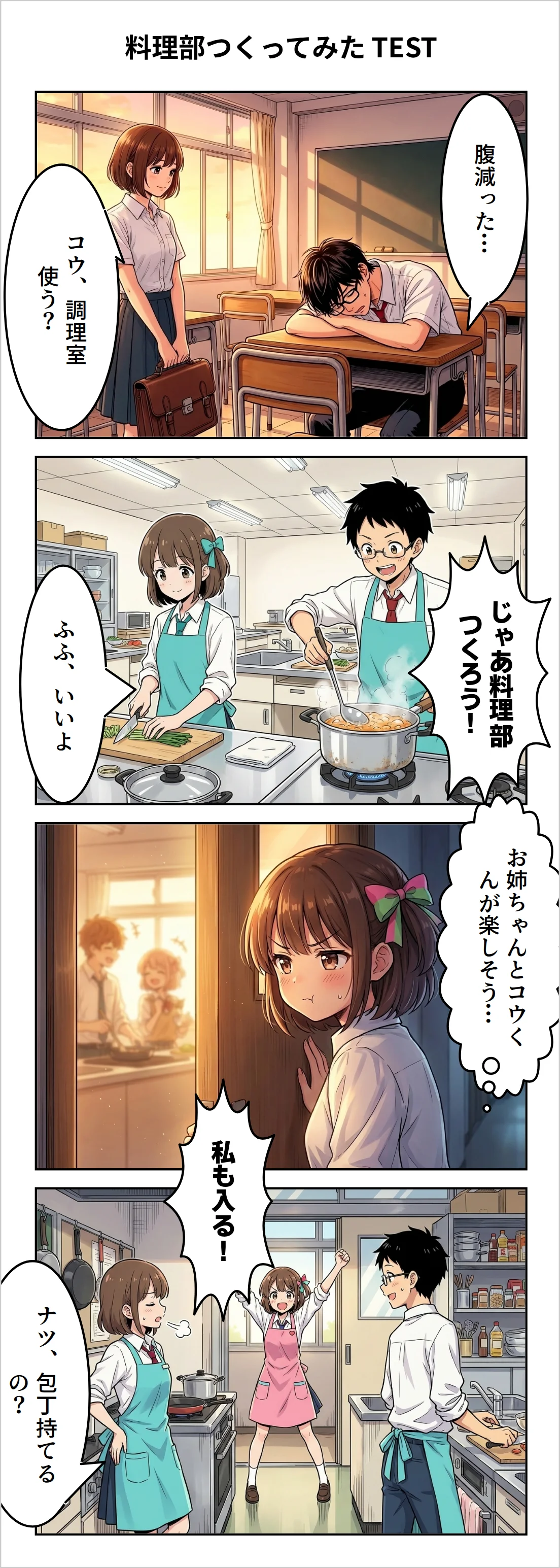 【4コマ】第1話: 料理部つくってみた