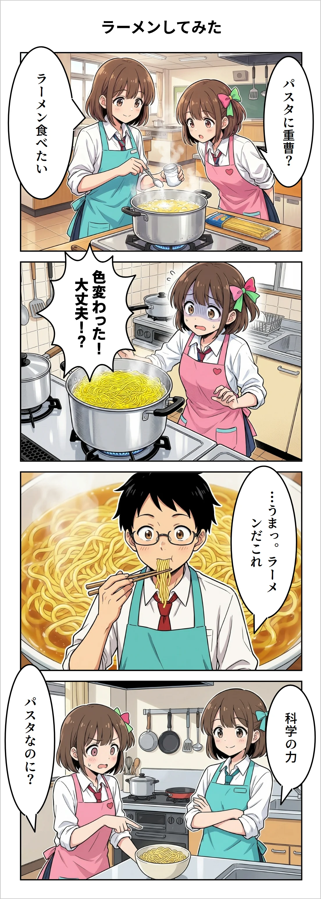 【4コマ】第7話: ラーメンしてみた