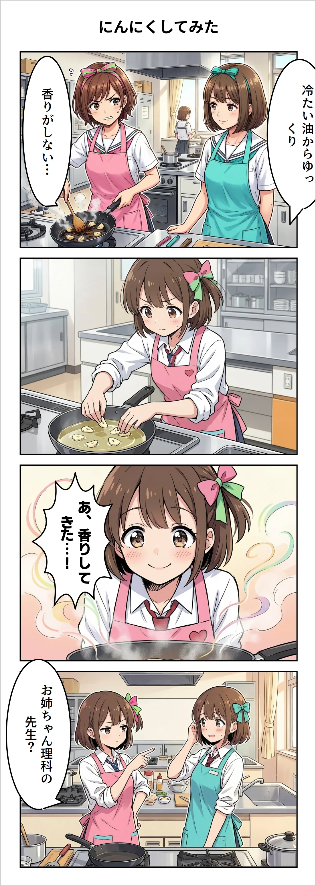 【4コマ】第8話: にんにくしてみた
