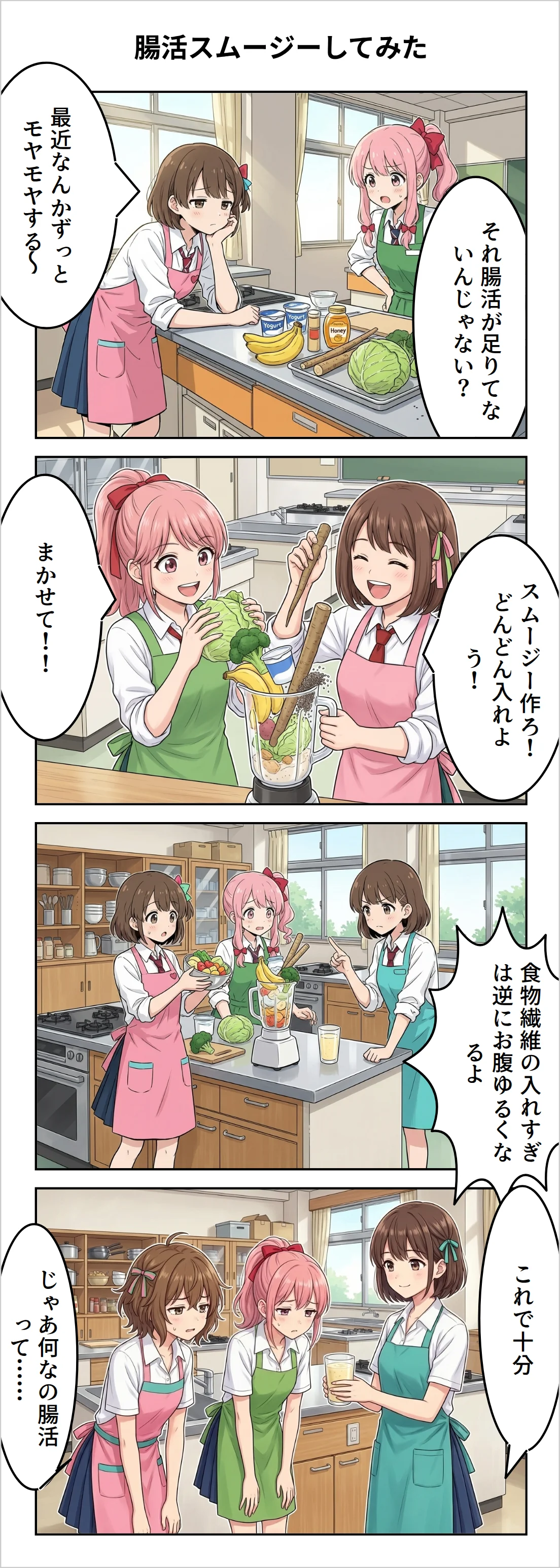 【4コマ】第27話: 腸活スムージーしてみた