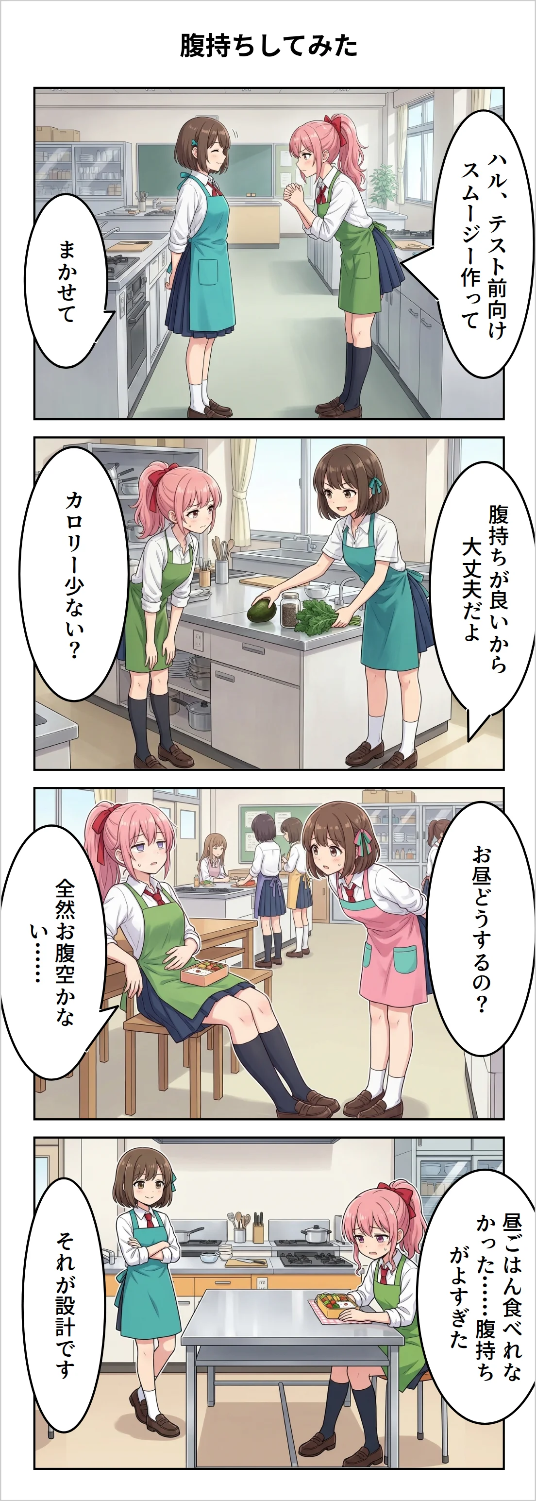 【4コマ】第30話: 腹持ちしてみた