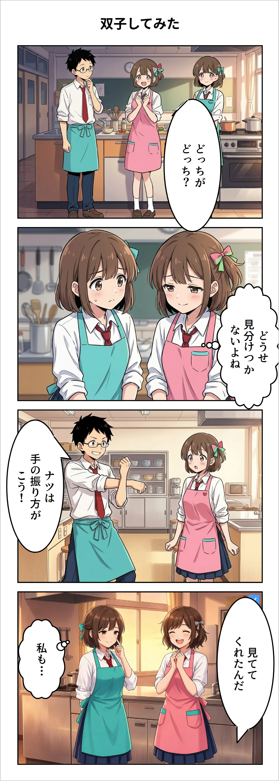 【4コマ】第50話: 双子してみた