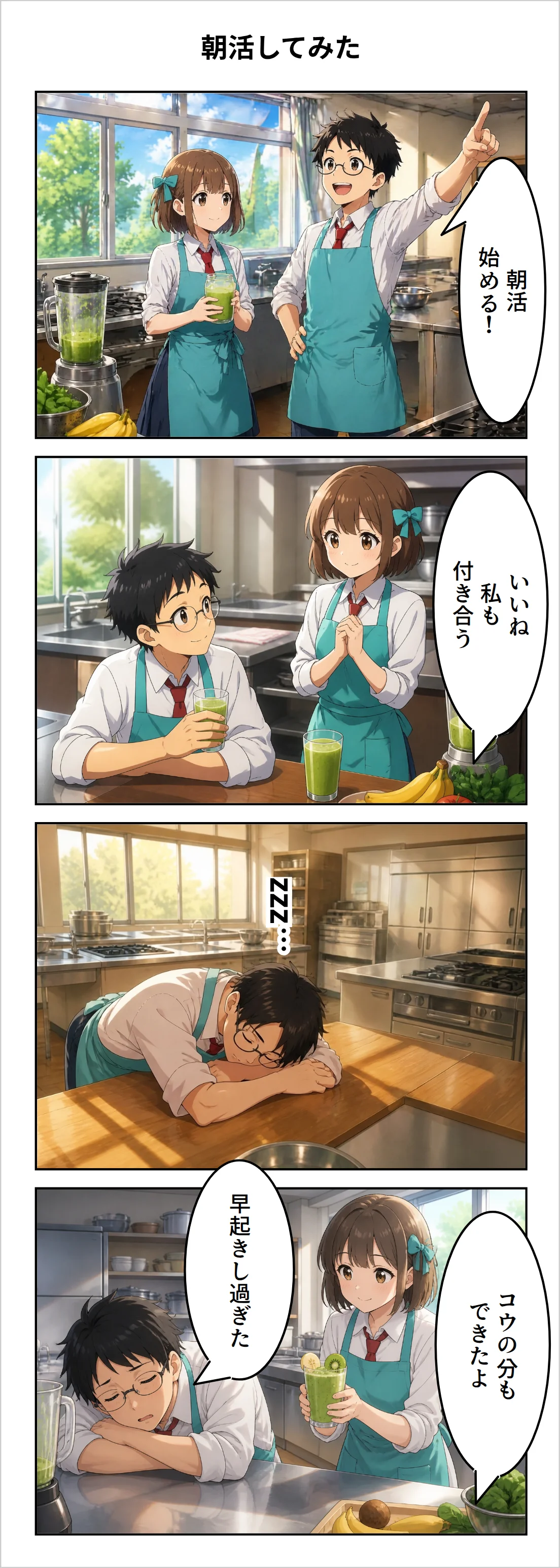 【4コマ】第54話: 朝活してみた