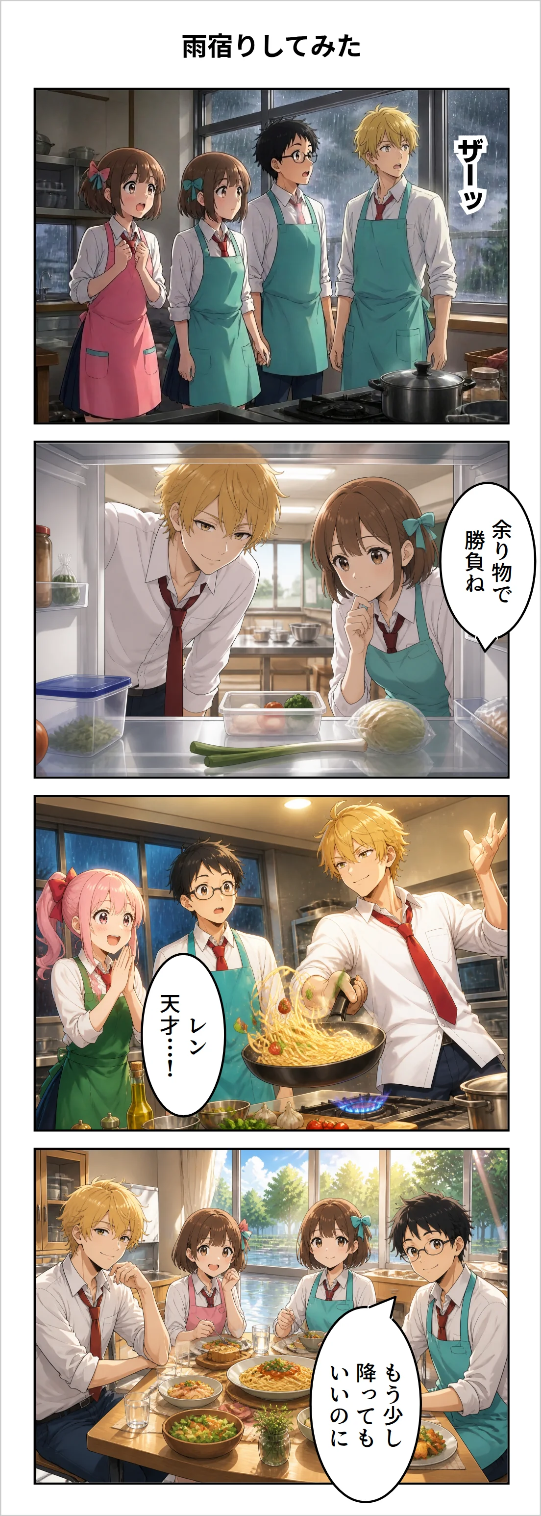 【4コマ】第60話: 雨宿りしてみた