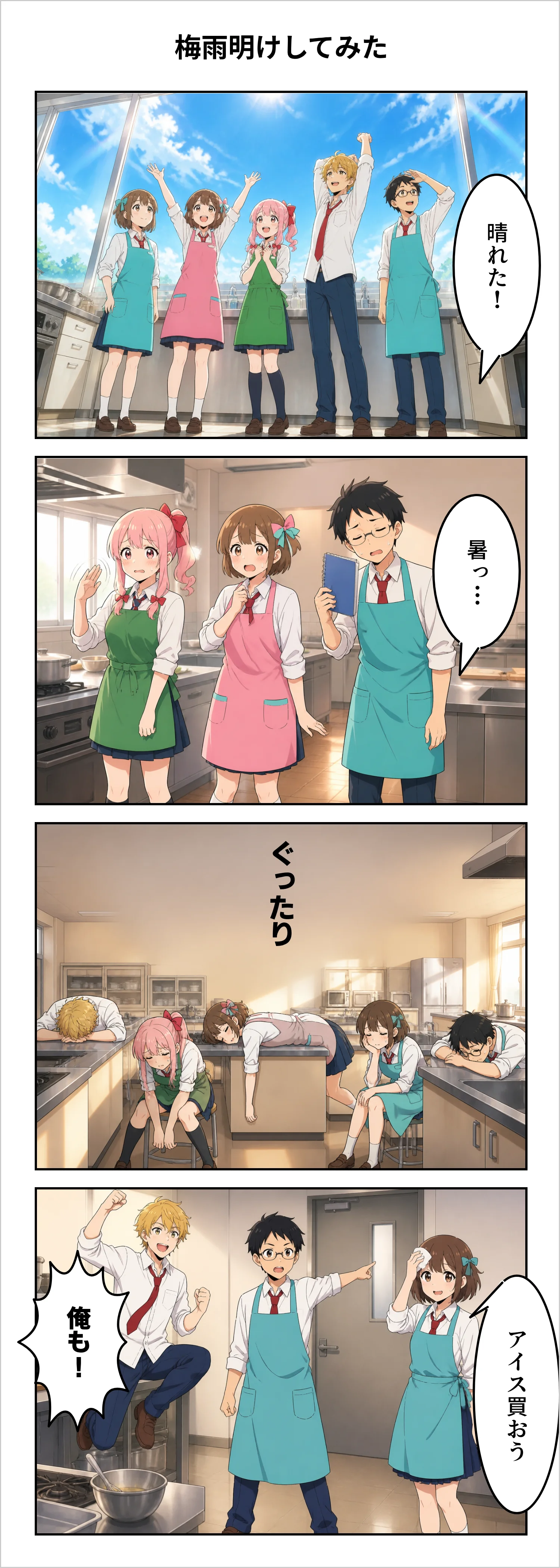 【4コマ】第67話: 梅雨明けしてみた