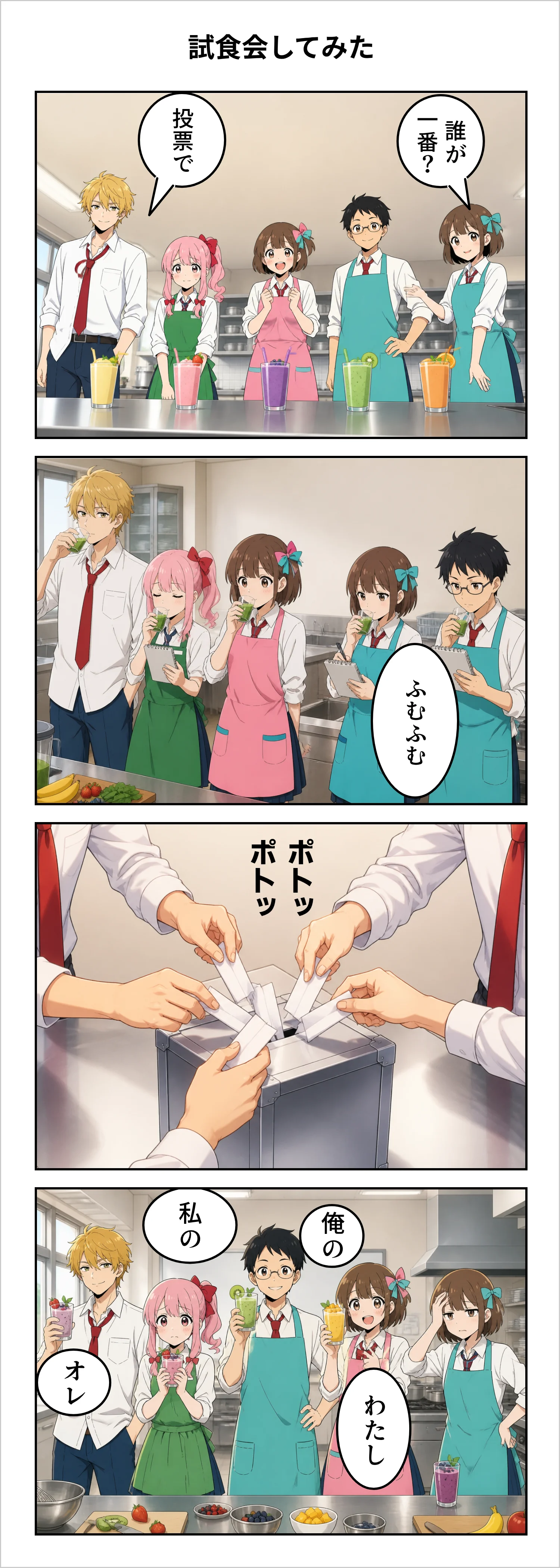 【4コマ】第69話: 試食会してみた