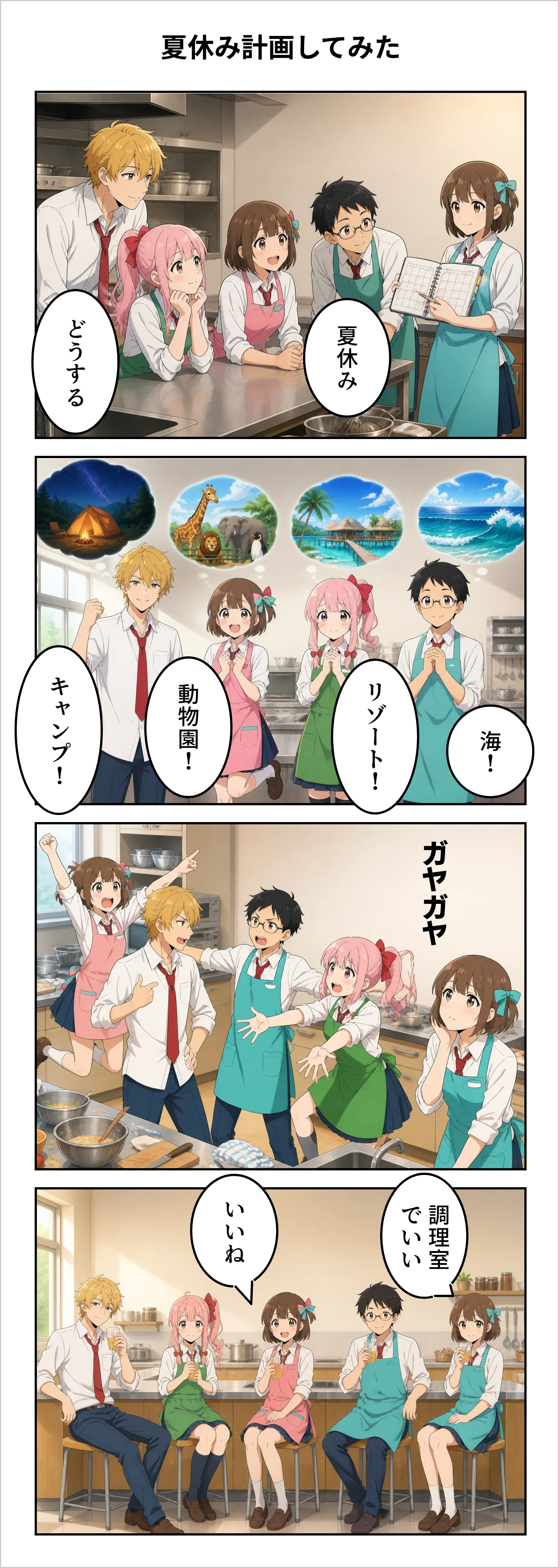【4コマ】第70話: 夏休み計画してみた