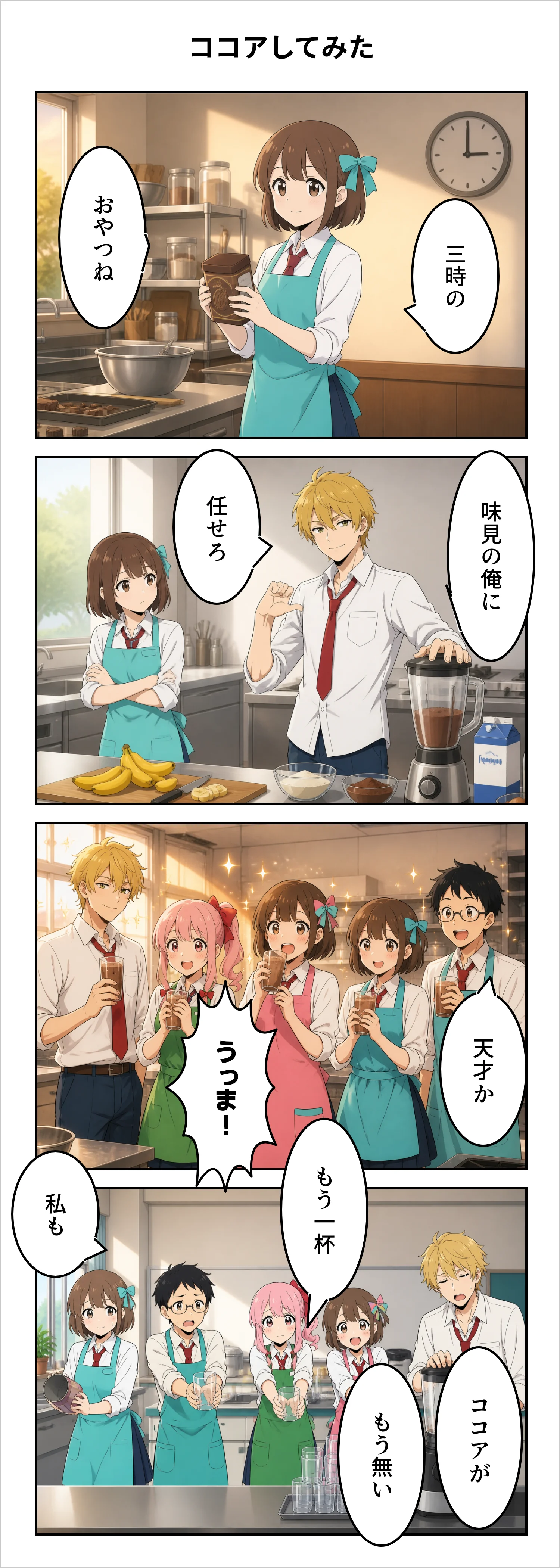 【4コマ】第73話: ココアしてみた