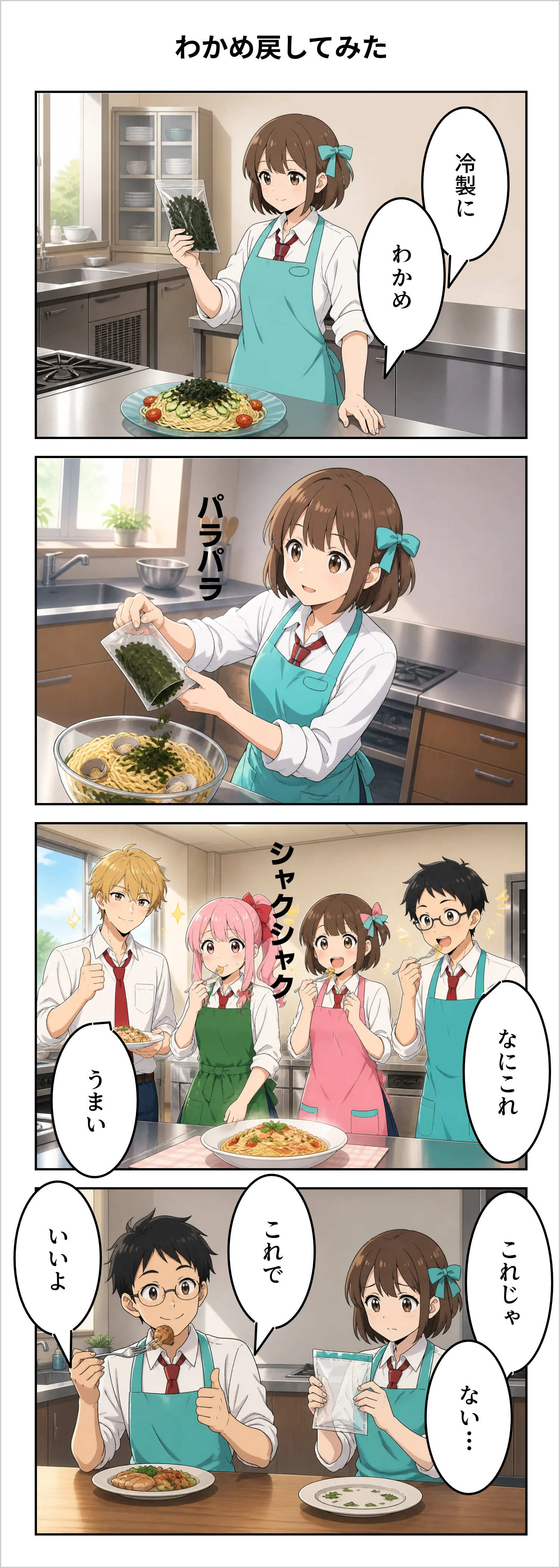 【4コマ】第75話: わかめ戻してみた