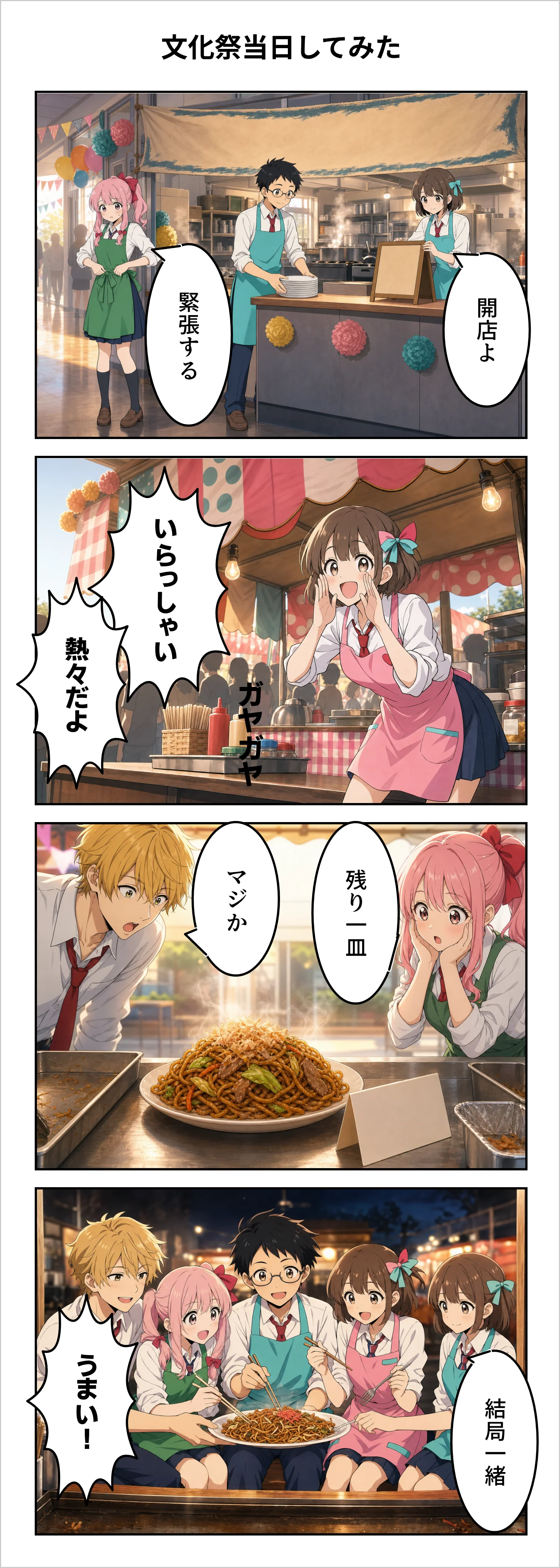 【4コマ】第88話: 文化祭当日してみた