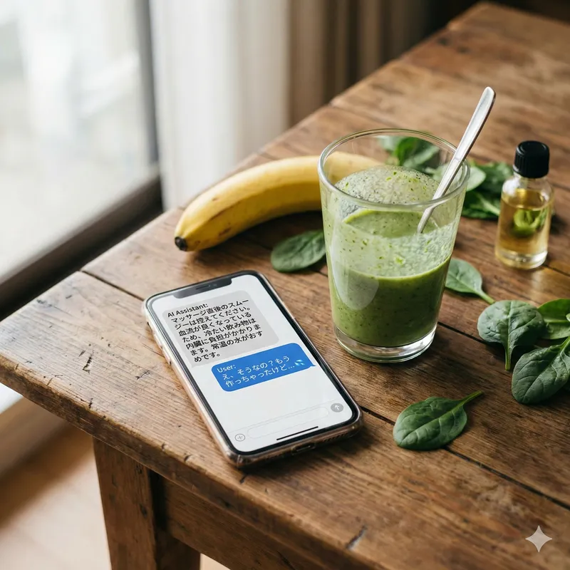 マッサージの後にスムージーを飲もうとして、AIに止められた話