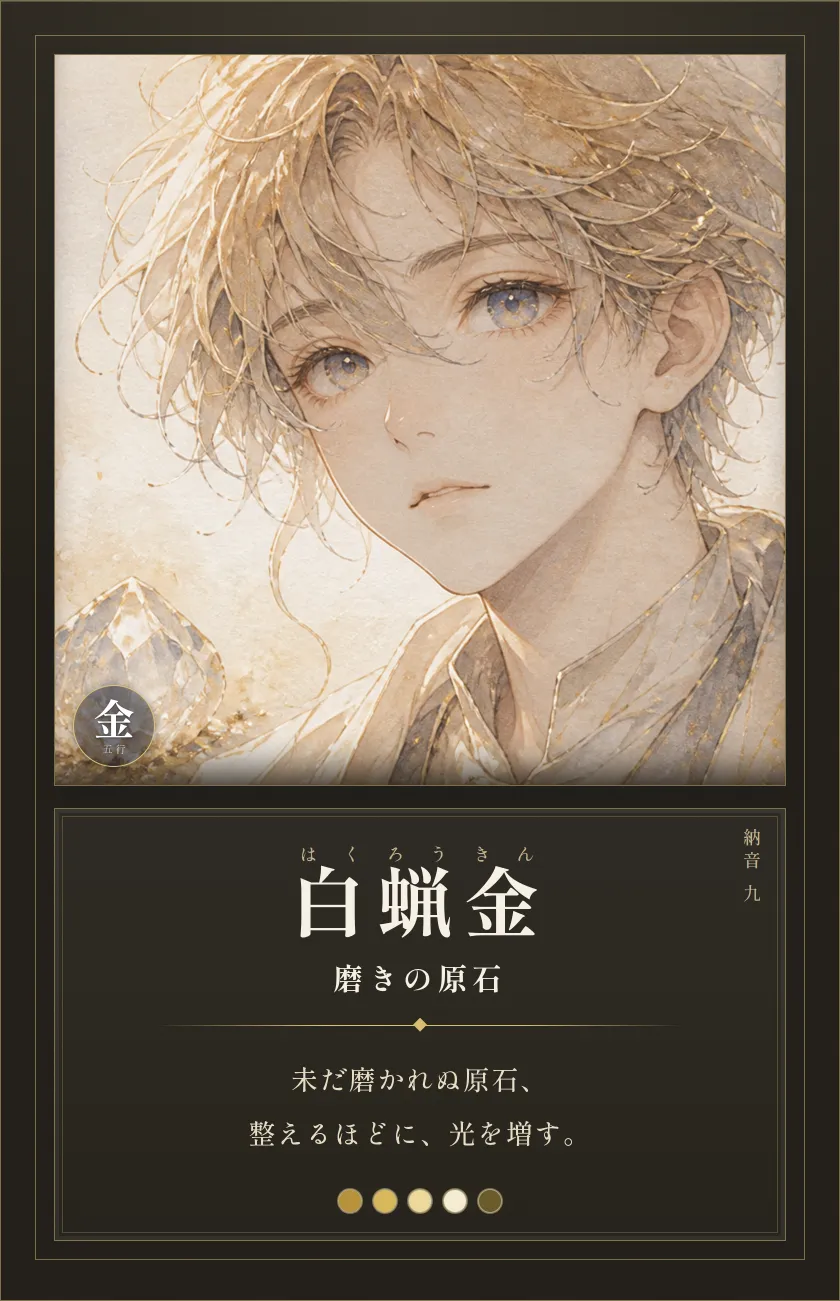 白蝋金(磨きの原石)— これからの人。整えるほど光る、伸びしろの塊。